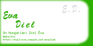 eva diel business card